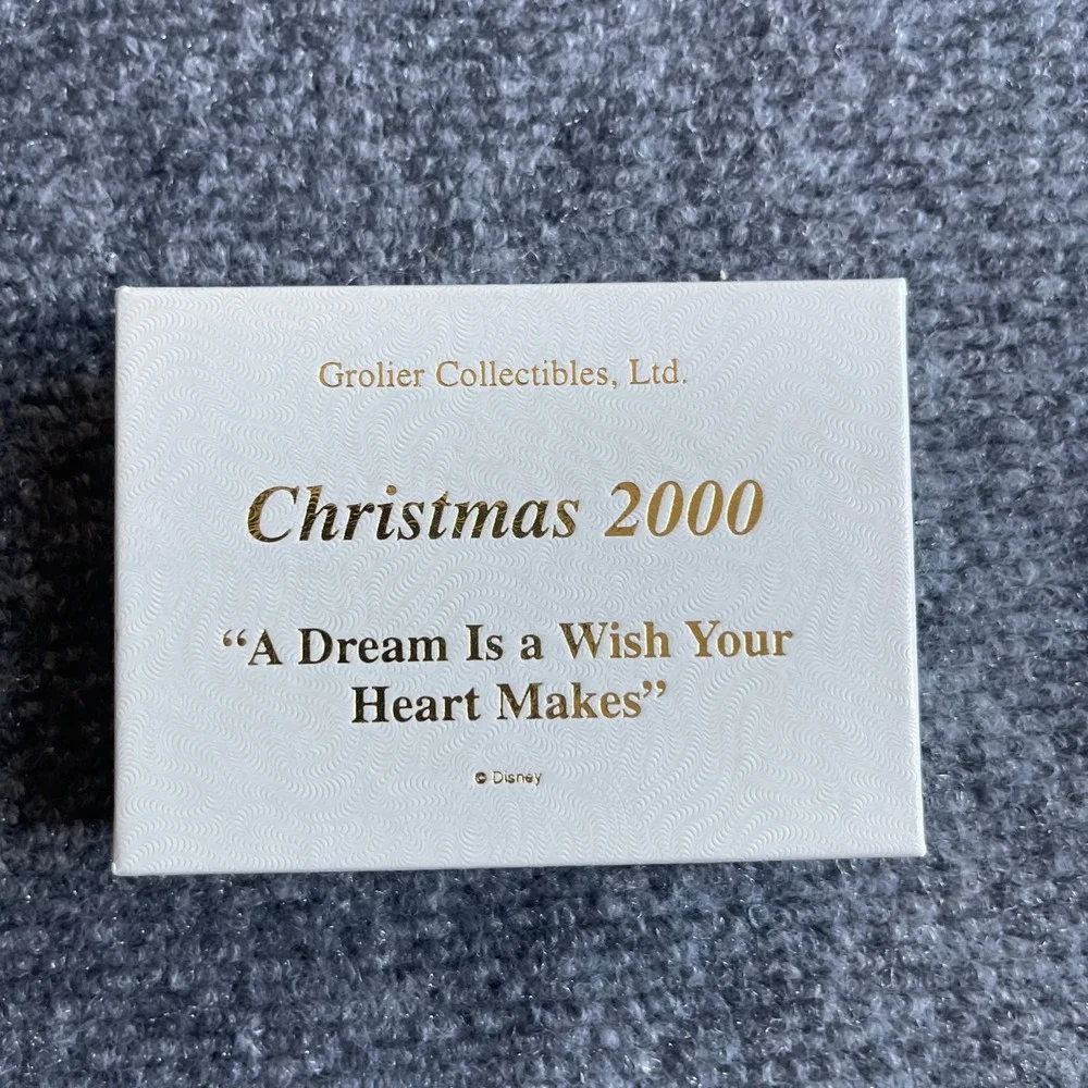 Disney Cinderella 50th Anniversary Christmas 2000 Grolier Ornament with Box